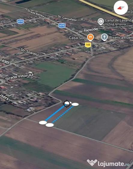 Vand teren extravilan 7.000 mp, deschidere 17 m la asfalt Poenari (Moste?ti) - 1