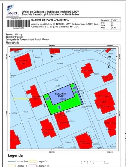 Teren Construcții intravilan de 1070 mp, în Corbeanca