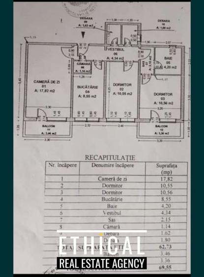 Apartament cu 3 camere decomandat, mobilat în Gorjului
