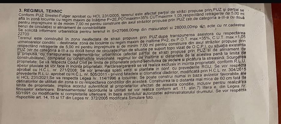 Teren de 28000 mp, în Brestei