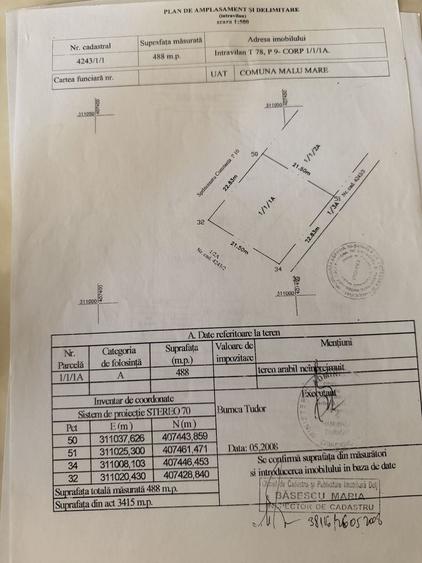 Teren intravilan 488 mp Strada Ficusului, zona Damila toate utilitatile - 1