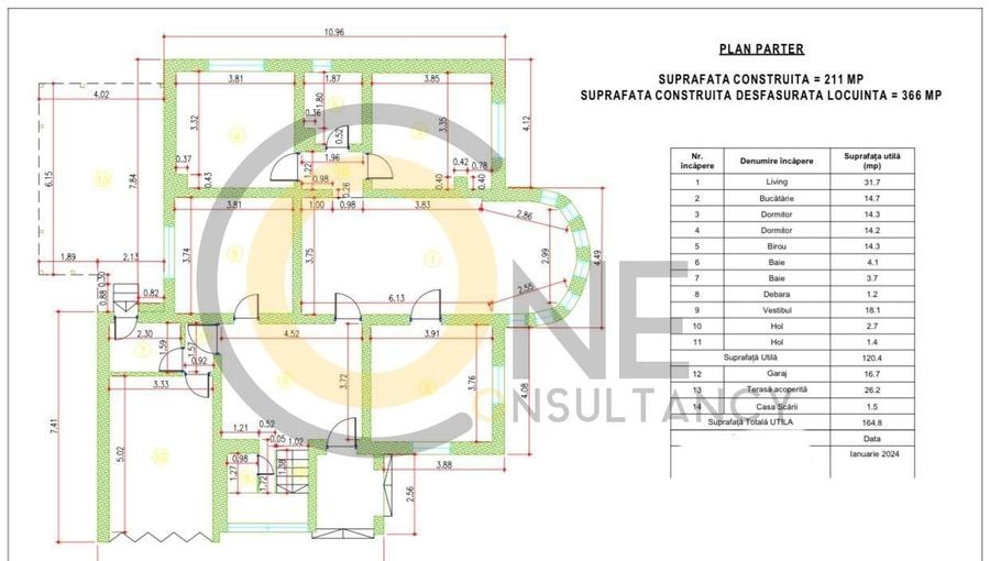 Casă individuală cu 7 camere cu Canalizare în Ostratu