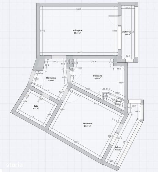 Apartament cu 2 camere decomandat în Obor