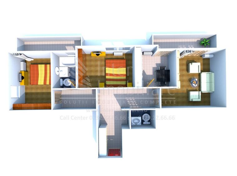 Apartament cu 3 camere decomandat în Galata