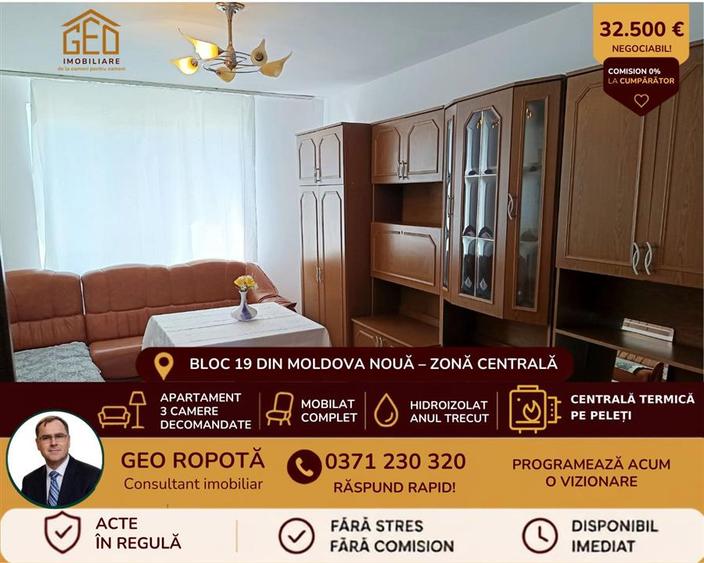 Apartament 3 camere in zona centrala Moldova Noua - 1
