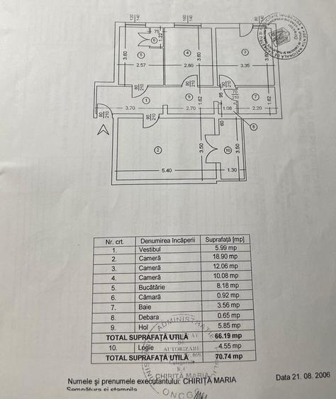 Apartament cu 3 camere decomandat în Titan