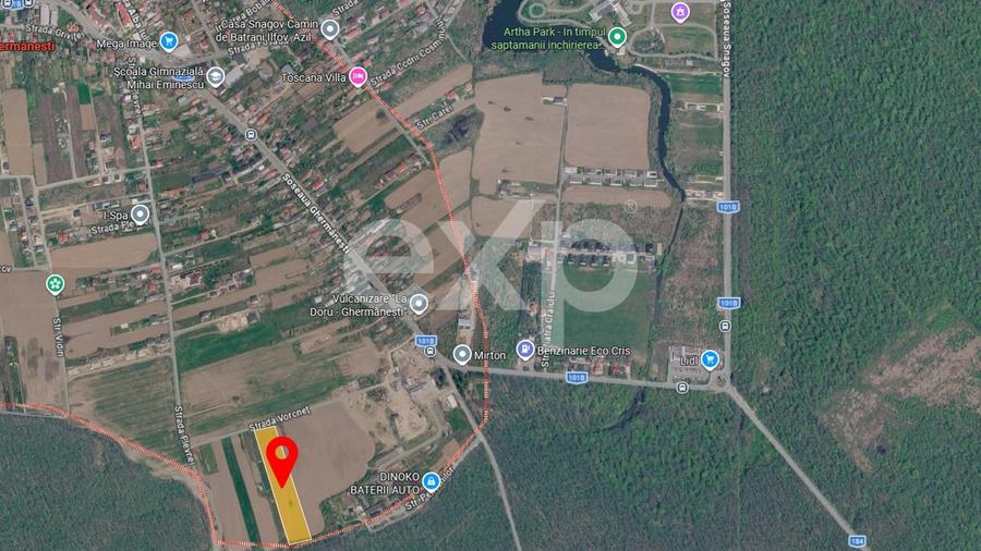 Teren Construcții intravilan de 9247 mp, în Ghermănești