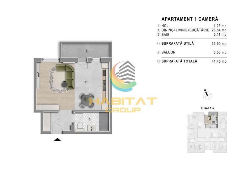 Garsoniera spatioasa in Bloc Boutique ! - 2