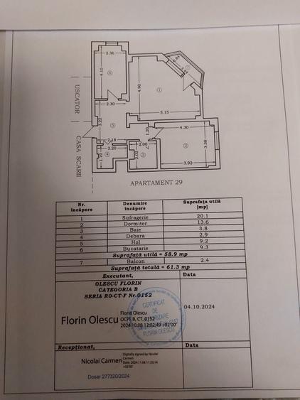 Apartament cu 2 camere decomandat în Central