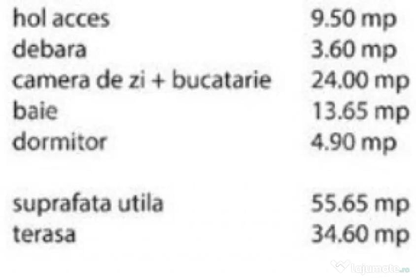 Apartament cu 2 camere semidecomandat în Baciu
