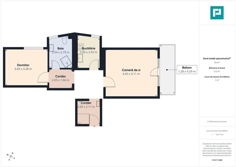 Apartament cu 2 camere decomandat, mobilat în Giroc