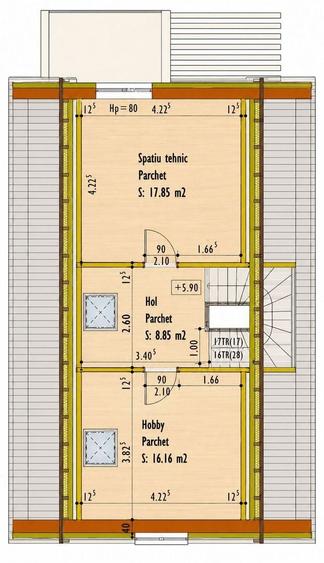 Casă individuală cu 5 camere cu Teren 500 Mp în Feleacu