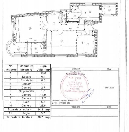 Apartament cu 3 camere în Brașovul Vechi