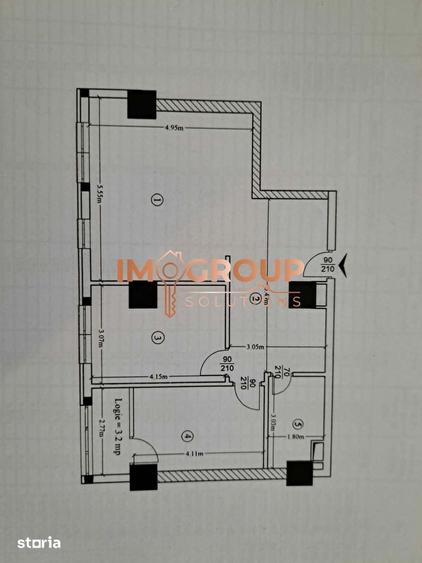 Apartament cu 3 camere în Tudor Vladimirescu — fotografia 1