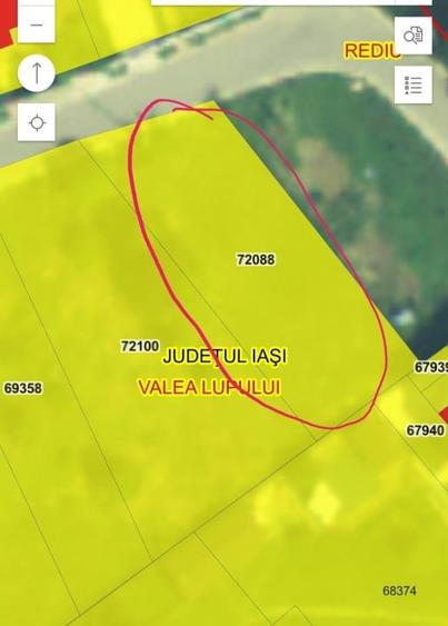 Teren Construcții intravilan de 603 mp, în Valea Lupului