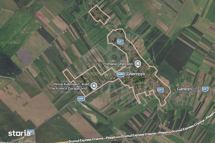 Teren intravilan Ghercesti 526mp-curent-apa-gaze-strada 11m latime - 2