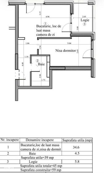 Vand apartament 2 camere+parcare, ARED-AFI - 16
