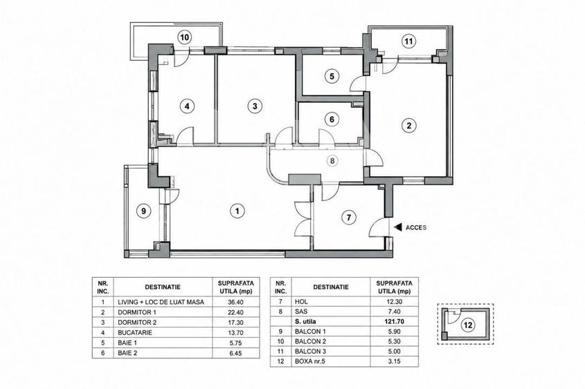 Apartament cu 3 camere decomandat, mobilat în Herăstrău