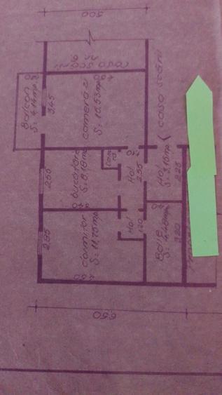 Apartament cu 2 camere decomandat în Central