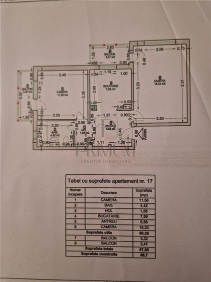 Apartament cu 2 camere decomandat, mobilat în Soarelui