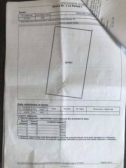 Teren de 630 mp, în Exterior Vest