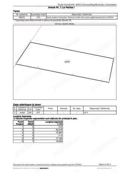 Teren de 679 mp, în Exterior Vest