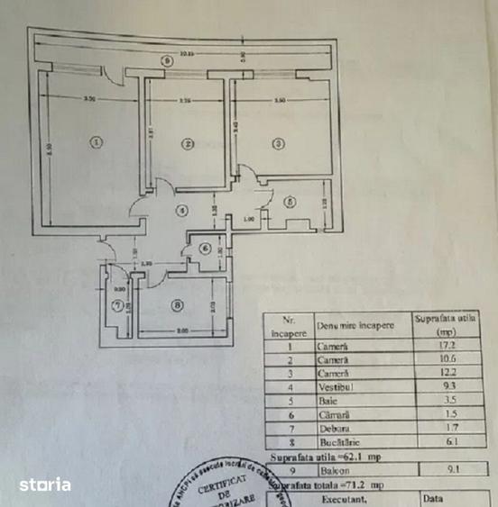 Apartament cu 3 camere decomandat în Ghencea