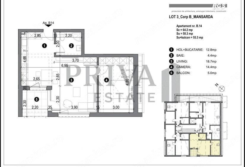 Apartament cu 2 camere decomandat în Freidorf