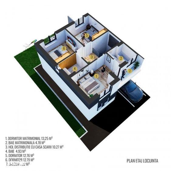 Casă cu 4 camere cu Teren 200 Mp în Ghencea