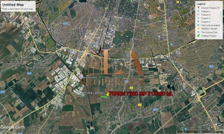 Teren Construcții intravilan de 14700 mp, în Domnești