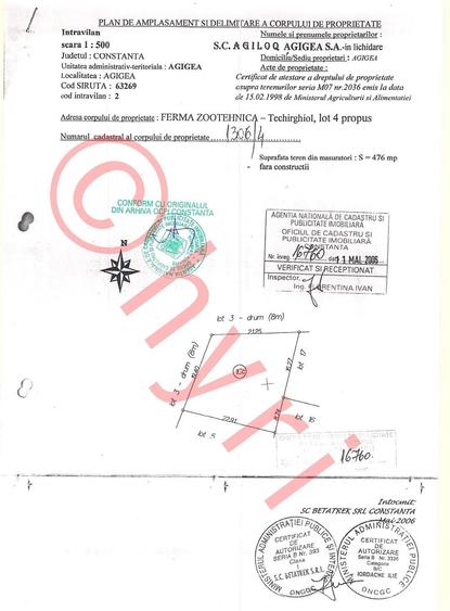 Teren de 985 mp, în Central