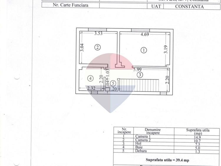 Casă cu 3 camere cu Teren 159 Mp în Palazu Mare