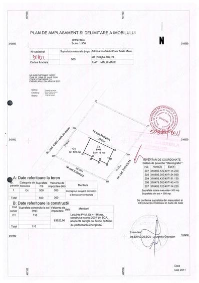 Casă cu 4 camere cu Teren 500 Mp în Central