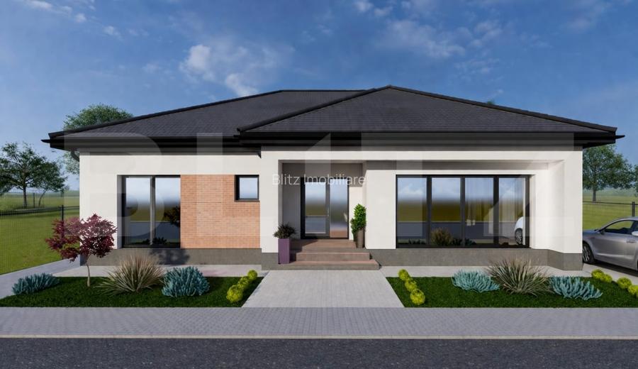 Casă modernă 4 camere, 112 mp utili, teren 374 mp, Micești