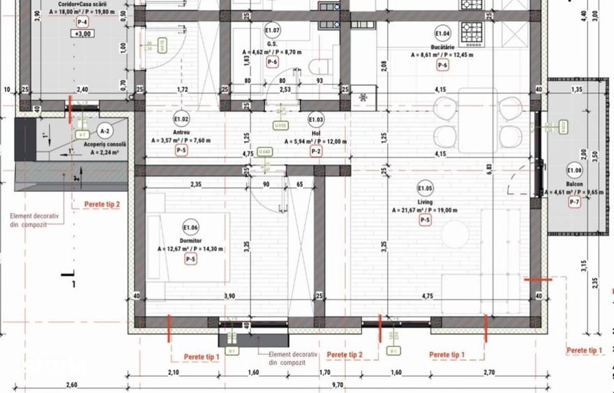 Apartament cu 2 camere în Moșnița Nouă