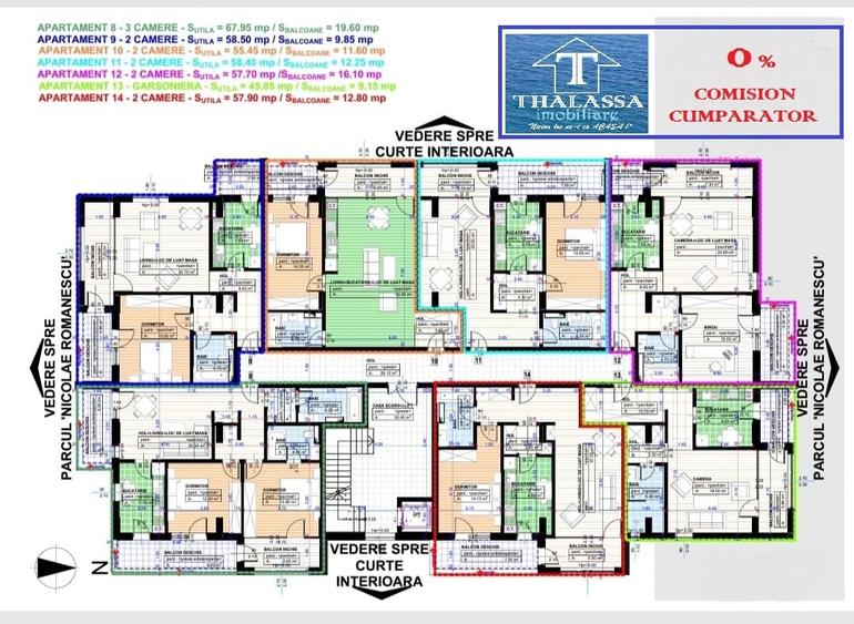 Apartament cu 2 camere decomandat în 1 Mai