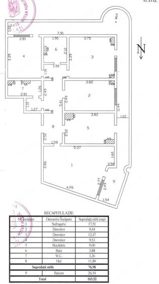 Apartament 4 camere | 104 mp total | Micro 18 | Centrala proprie | Panouri apa calda | Loc parcare | - 3
