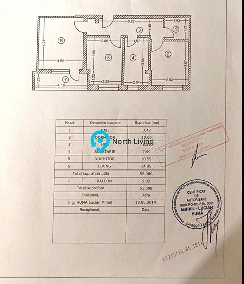 Apartament cu 3 camere decomandat, mobilat în 1 Decembrie 1918