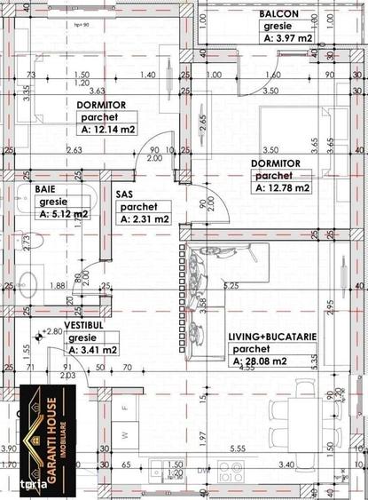 Apartament cu 3 camere în Central