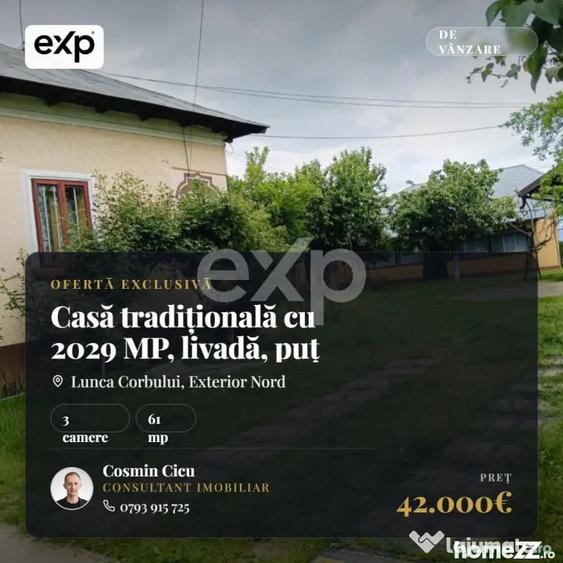 Casă cu 3 camere cu Teren 2029 Mp în Pădureți