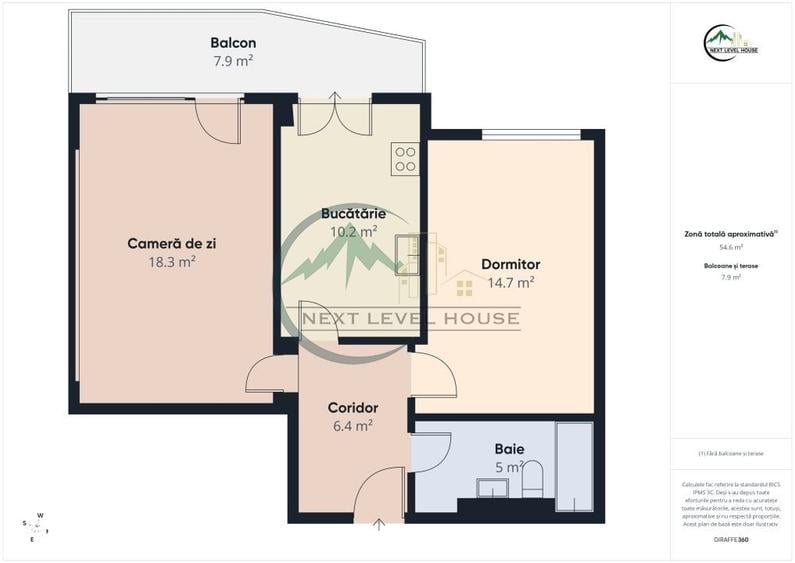 Apartament cu 2 camere în Sânpetru