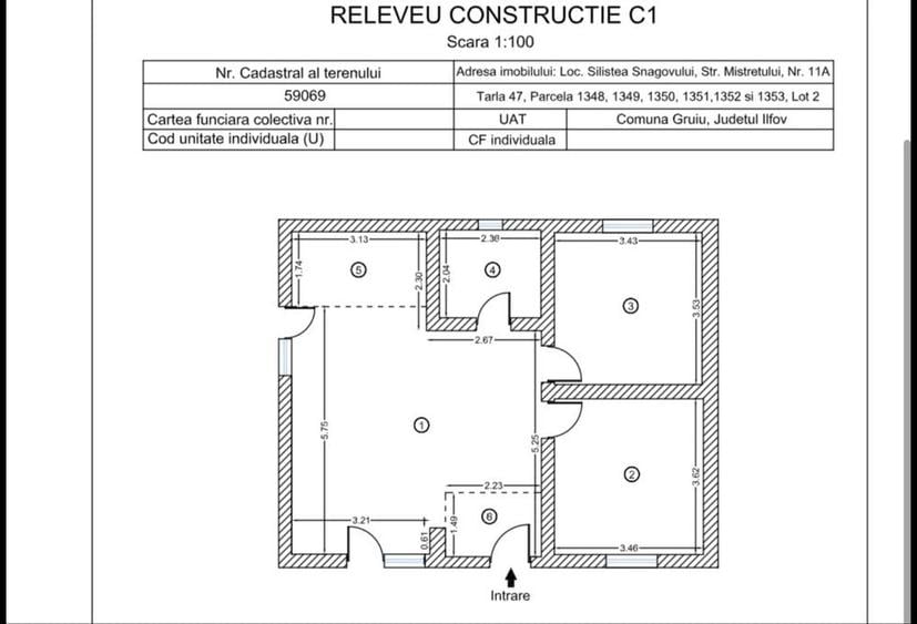 Casă cu 3 camere în Siliștea Snagovului