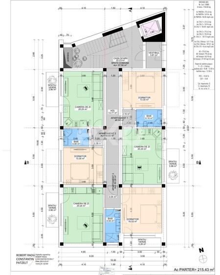 Teren Construcții intravilan de 1158 mp, în Centrul Civic