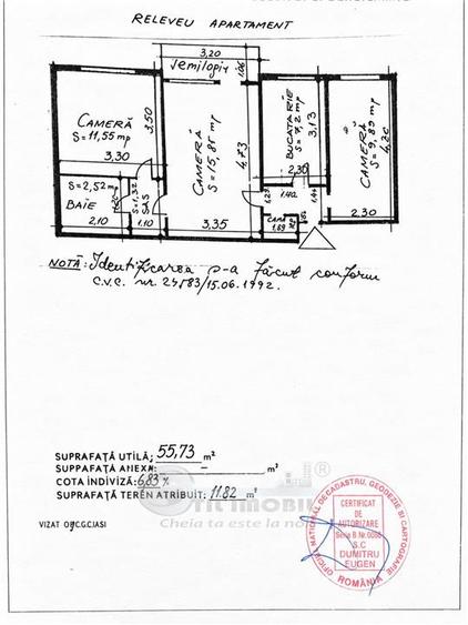 Apartament cu 3 camere semidecomandat, mobilat în Tătărași