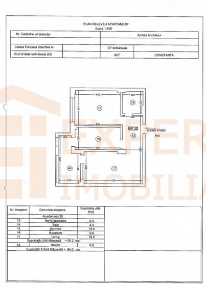 Apartament cu 2 camere decomandat în Tomis Nord