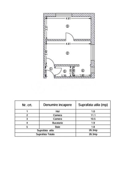 Apartament 2 camere 26mp , Tatarasi - 1