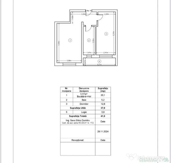 Apartament cu 2 camere semidecomandat în Central