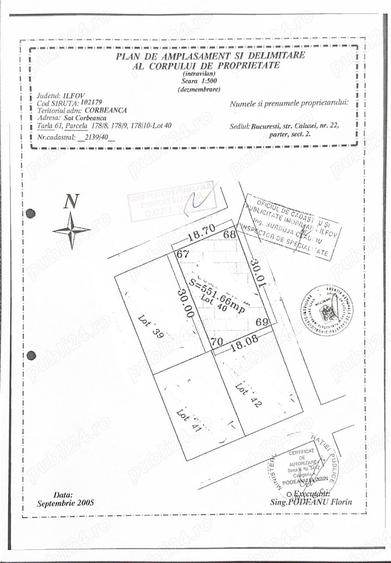 Teren de 550 mp, în Ostratu