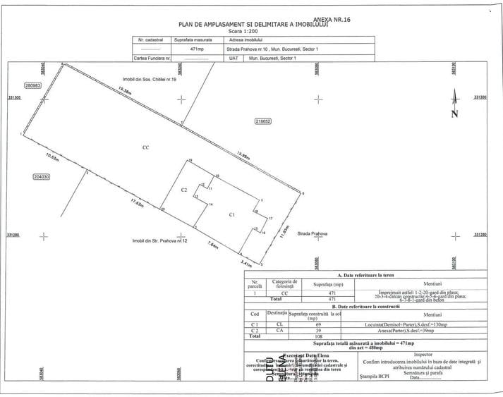 Teren Construcții intravilan de 471 mp, în Bucureștii Noi