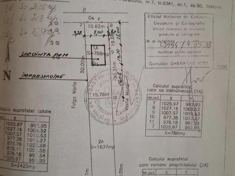 Teren Construcții extravilan de 1186 mp, în Leamna de Jos